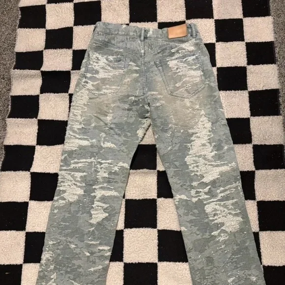 Purple Brand Men's Gray Camouflage Straight Jeans Size 30x30